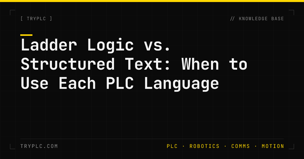 Ladder Logic vs Structured Text — PLC Language Comparison | CodeSchool ...